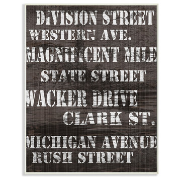 "Division St Distressed Chicago Streets" Wall Plaque Art