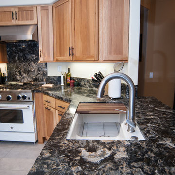 Granite Peninsula in Rancho Bernardo Kitchen Remodel