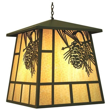 30 Square Stillwater Winter Pine Lantern Pendant