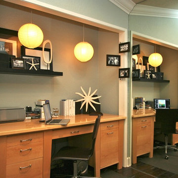 Robeson Design - Turning an average closet into a Homework area with Storage Ide