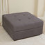 GDF Studio Chatsworth Tufted Fabric Storage Ottoman with Rolling Casters