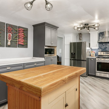 Two-Tone Kitchen Remodel Done With New Kitchen Solvers Legacy Cabinets