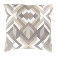 Shop Grey And Brown Pillows Products on Houzz - Doral Coastal Beach Cotton Down Brown Grey Graphic Pillow - 20x20 -  Decorative Pillows