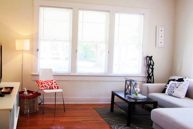 Inspiration for a contemporary living room remodel in Miami