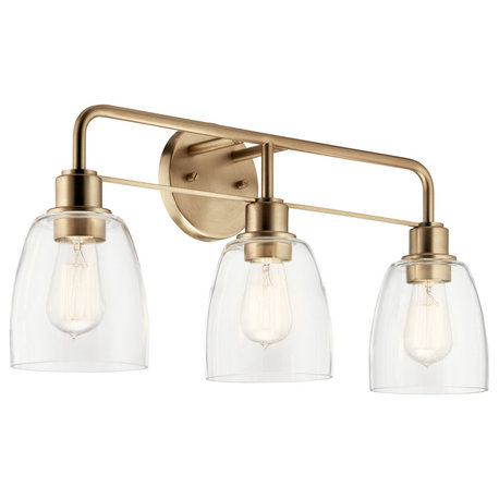 Kichler 55102 Meller 3 Light 24"W Bathroom Vanity Light - Champagne Bronze