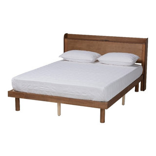 Baxton Studio Decker Brown Wood Full Size Platform Bed with