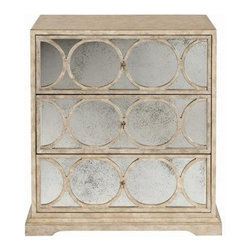 Circles Mirrored Nightstand - Nightstands And Bedside Tables