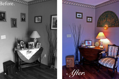 Example of a classic living room design in Toronto
