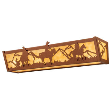 24 Wide Western Vanity Light