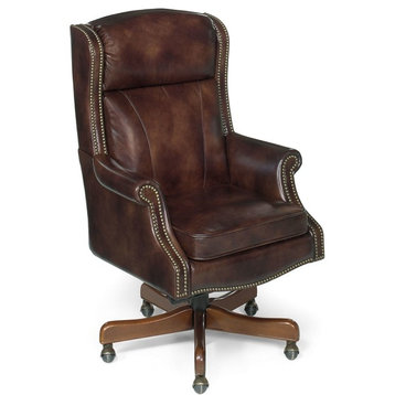 Hooker Furniture EC216 Merlin 29"W Home Office Leather Executive - Empire