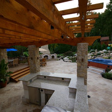 arbor with wall