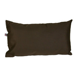 Essentials by DFO - Bay Brown Sunbrella Outdoor Throw Pillow, 19"x10" - Outdoor Cushions And Pillows