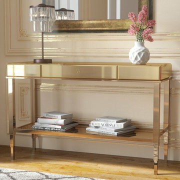 Modern Console Tables with Lucite