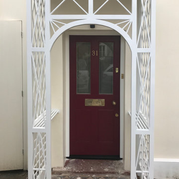 Striking Red Victorian Front Door