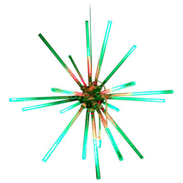 30" Animated Red and Green Led Star Burst