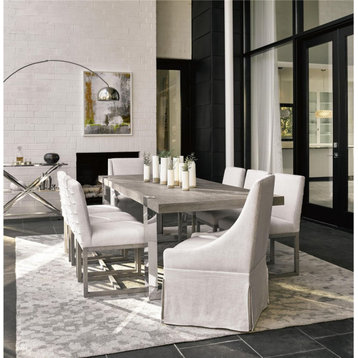 Universal Furniture Modern Desmond 7pc Dining Table Set in Flint