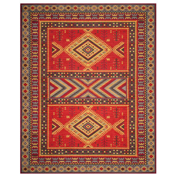 Safavieh Classic Vintage Collection CLV511 Rug, Red/Slate, 8' X 10'