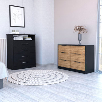 FM FURNITURE Mullen 2 Piece Bedroom Set Multi-Color Engineered Wood