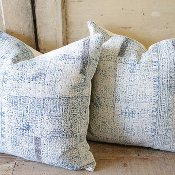 Batik Color Block Style Accent Pillows