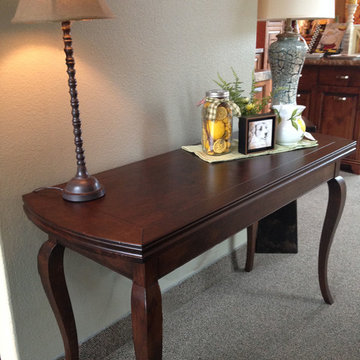 Cherry Entry Table with Chocolate Stained Finish