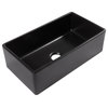 Austen Matte Black Fireclay 33" Single Bowl Farmhouse Undermount Sink