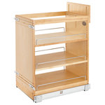 Rev-A-Shelf - Wood Base Cabinet Pull Out Organizer With Soft Close, 14.75" - If you're tired of cluttered, unorganized and hard to access cabinets, then look no further than Rev-A-Shelf's pullout shelving system. This innovative series of pull-out organizers are available in a variety of sizes (depth, height and width) and are available in a variety of style to accommodate any type of kitchen.  From baking sheets, spices, cutting boards, utensils and even knife organization.  No kitchen is complete without one of these organizers and it will change how you use your kitchen.  All units require a full-height cabinet (where no drawer is above) and cabinet door must attach to gain the full features of the unit.