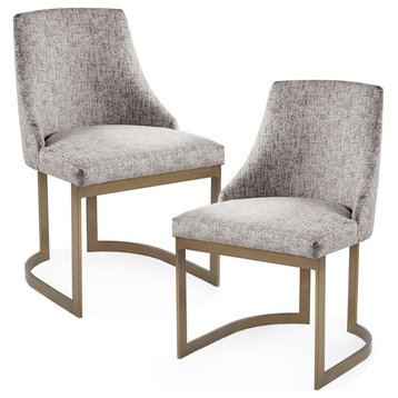 Madison Park Bryce Dining Chair, Cream, Set of 2, Grey