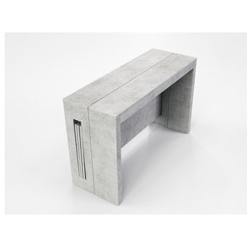 ERIKA Concrete Melamine Extendable Console, Dining Table by Casabianca Home