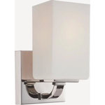 Nuvo Lighting - Nuvo Lighting 60/5181 Vista - One Light Bath Vanity - Mounting Direction: Up/Down  Shade Included: TRUE  Warranty: One YearVista One Light Bath Vanity Polished Nickel Etched Opal Glass *UL Approved: YES *Energy Star Qualified: n/a  *ADA Certified: n/a  *Number of Lights: Lamp: 1-*Wattage:100w A19 bulb(s) *Bulb Included:No *Bulb Type:A19 *Finish Type:Polished Nickel