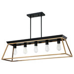 Eglo - Paulino 5 Light Pendant, Brushed Gold and Matte Black - Eglo's Paulino Family is exquisite in style. This 5-light pendant