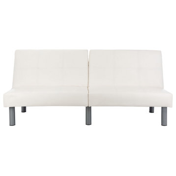 Safavieh Noho Foldable Futon Bed, White/Silver