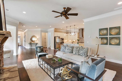 Design ideas for a contemporary living room in Atlanta.