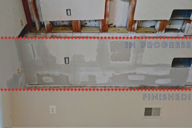 Drywall Repair, Paint, & Baseboard Installation