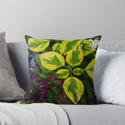 Tropical Garden Throw Pillow - Decorative Pillows