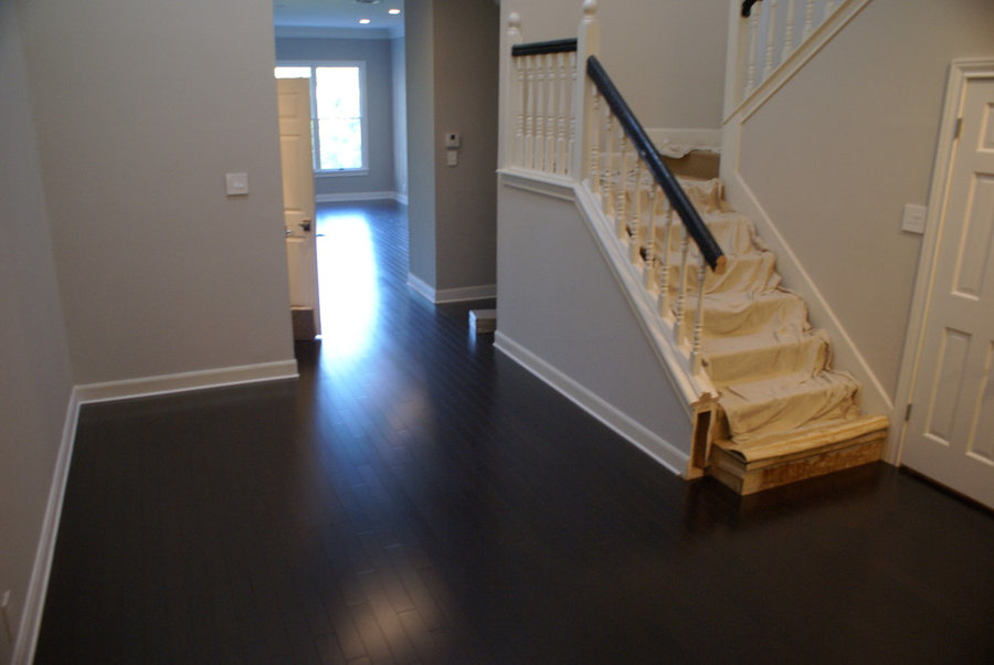 Westlake dark wood floors