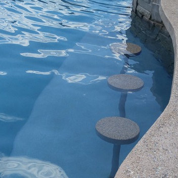 Backyard Boating Gunite Pool with ecoFinish KON