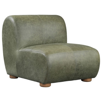 Arcadia Leather Accent Chair, Green