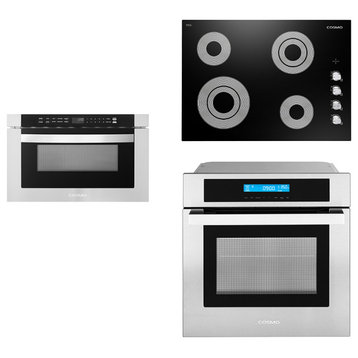 3PC Package, 30" Electric Cooktop 24" Microwave Drawer 24" Electric Wall Oven