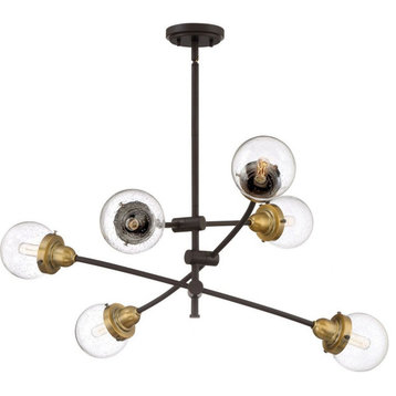 Quoizel Lighting - Trance Chandelier 6 Light Steel - 10.5 Inches high-Western