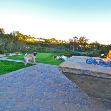Carlsbad-92011-Flagstone Firepit with Patio and Golf Course Views