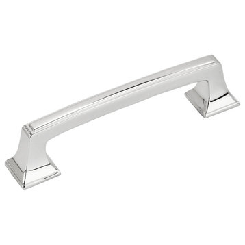 Amerock Mulholland Cabinet Pull, Polished Chrome, 3-3/4" Center-to-Center