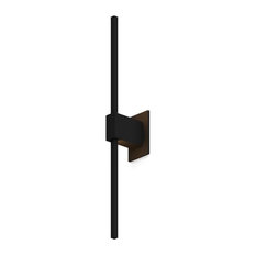 Koncept Z-Bar Wall Sconce, 24 Inch, Metallic Black, Center Mount