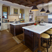 White and knotty Alder Cabinets