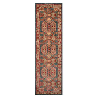 Unique Loom Mirage Tuareg Runner Rug - 2' x 6', Green