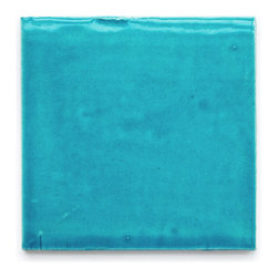 1015E Caribbean Blue (Glossy Finish) - Handmade Ceramic Tile - Tile