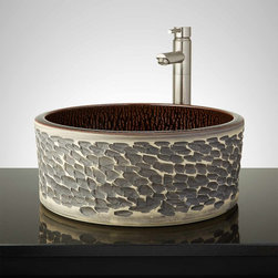 ELCANO HAND-GLAZED VESSEL SINK - CHARCOAL GRAY - Bathroom Sinks