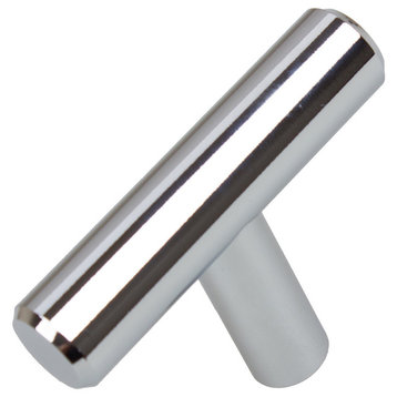 2" Solid Steel Bar Pull Knob, Set of 10, Polished Chrome