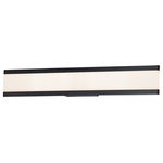 Maxim Lighting - Visor 30" LED Wall Sconce - Dual Black aluminum channels support a Frost acrylic diffuser that projects light into the room when illuminated. Available in 4 lengths, this collection can be installed horizontal above the mirror or vertical on each side.