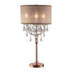 50 Most Por Table Lamps With A Pink Shade For 2018 Houzz Ok Lighting Rosie Crystal Table Lamp Lamps