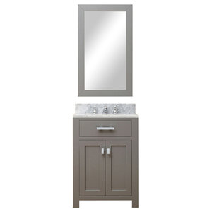 Madison Pure White Bathroom Vanity Transitional Bathroom Vanities And Sink Consoles By Water Creation Houzz